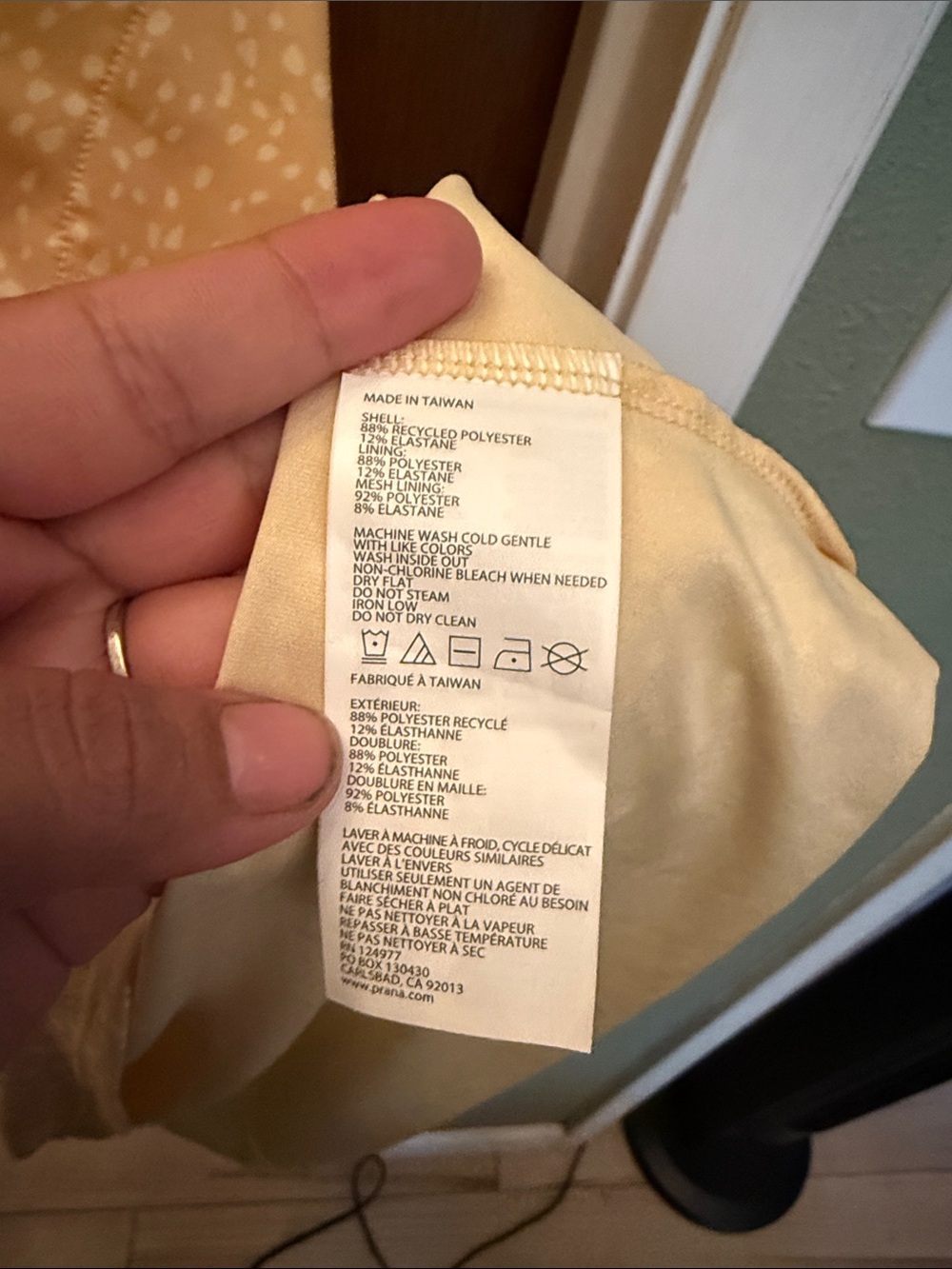 Prana Yellow Midi Dress with Subtle Dot Print - Picture 2 of 6